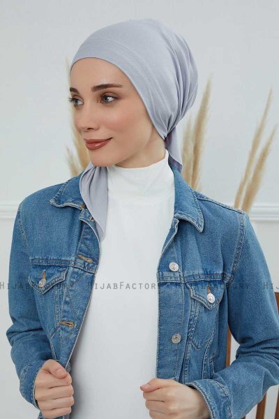 Felicia - Turbante Di Cotone Grigio Chiaro