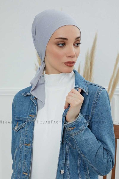 Felicia - Turbante Di Cotone Grigio Chiaro