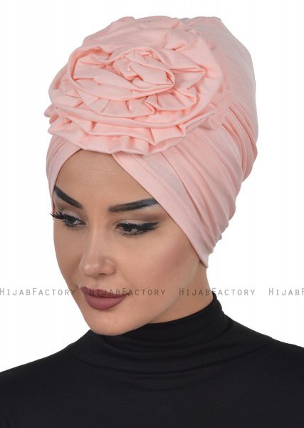 Kerstin - Turbante Di Cotone Rosa Antico - Ayse Turban