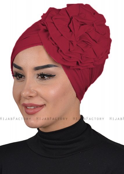 Kerstin - Turbante Di Cotone Bordò - Ayse Turban