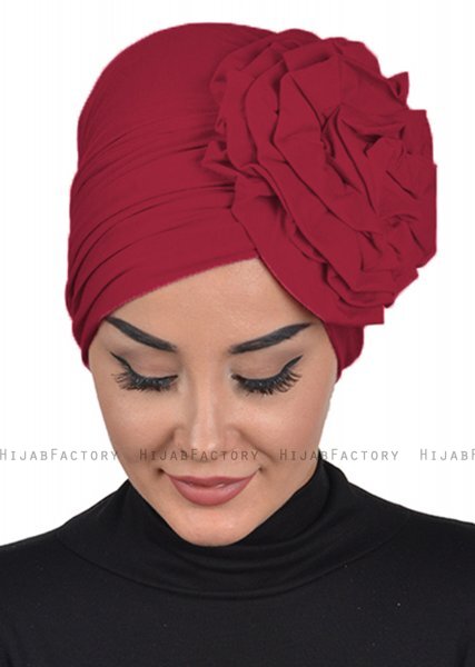 Kerstin - Turbante Di Cotone Bordò - Ayse Turban
