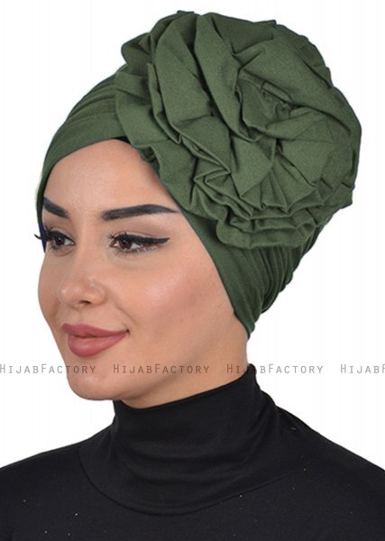 Kerstin - Turbante Di Cotone Cachi - Ayse Turban