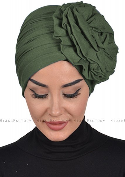 Kerstin - Turbante Di Cotone Cachi - Ayse Turban