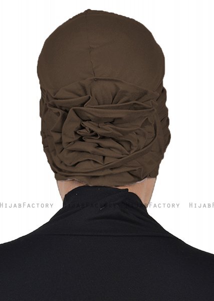 Kerstin - Turbante Di Cotone Marrone - Ayse Turban