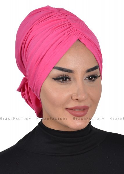 Kerstin - Turbante Di Cotone Fucsia - Ayse Turban