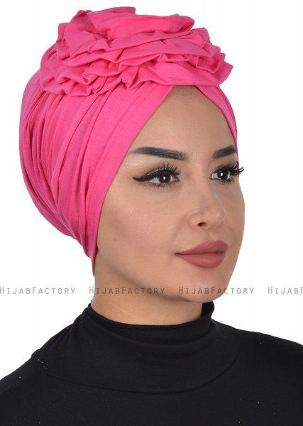 Kerstin - Turbante Di Cotone Fucsia - Ayse Turban