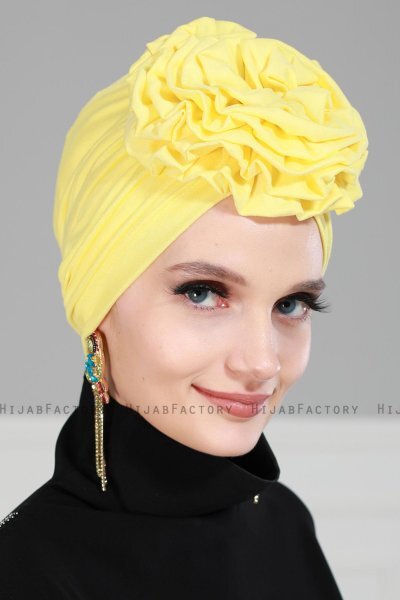 Kerstin - Turbante Di Cotone Giallo - Ayse Turban