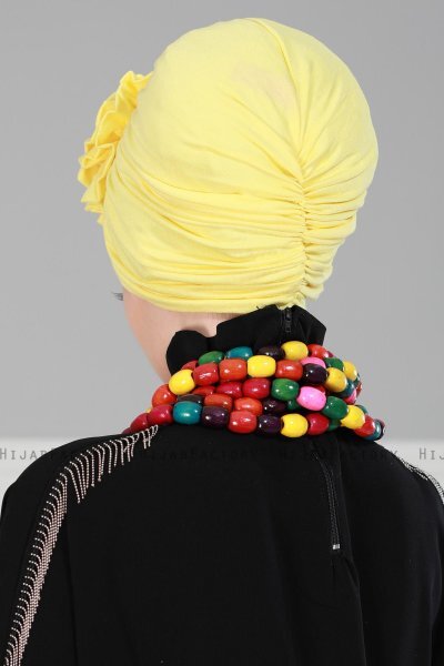 Kerstin - Turbante Di Cotone Giallo - Ayse Turban