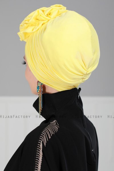 Kerstin - Turbante Di Cotone Giallo - Ayse Turban