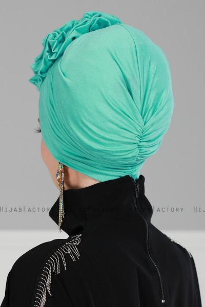 Kerstin - Turbante Di Cotone Turchese - Ayse Turban