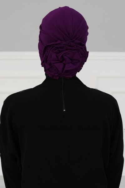 Kerstin - Turbante Di Cotone Viola - Ayse Turban
