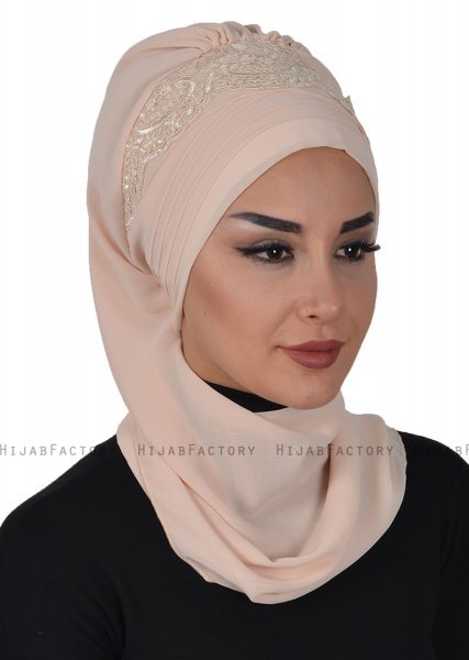 Celine - Turbante Chiffon Beige - Ayse Turban