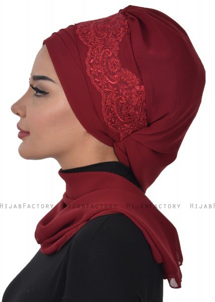 Celine - Turbante Chiffon Bordò - Ayse Turban