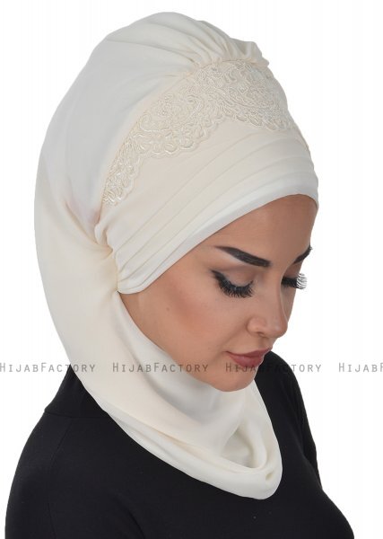 Celine - Turbante Chiffon Creme - Ayse Turban