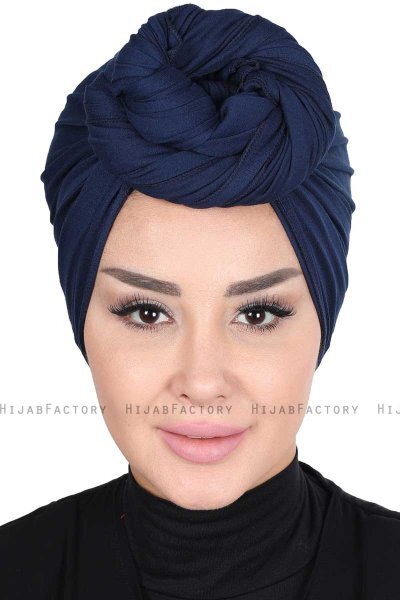 Sigrid - Hijab Cotone Blu Navy - Ayse Turban