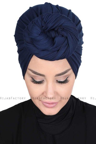 Sigrid - Hijab Cotone Blu Navy - Ayse Turban