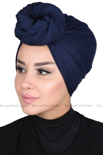 Sigrid - Hijab Cotone Blu Navy - Ayse Turban