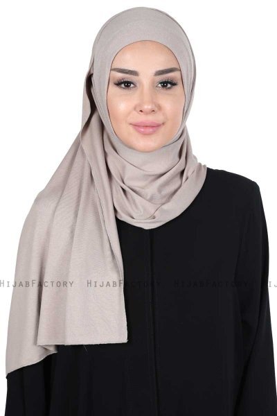 Sigrid - Hijab Cotone Taupe - Ayse Turban