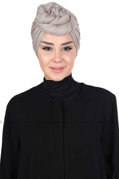 Sigrid - Hijab Cotone Taupe - Ayse Turban