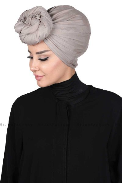 Sigrid - Hijab Cotone Taupe - Ayse Turban