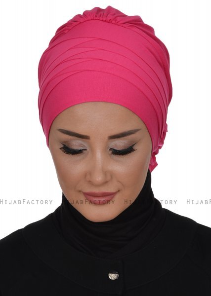 Monica - Turbante Di Cotone Fucsia - Ayse Turban