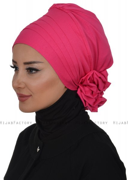Monica - Turbante Di Cotone Fucsia - Ayse Turban