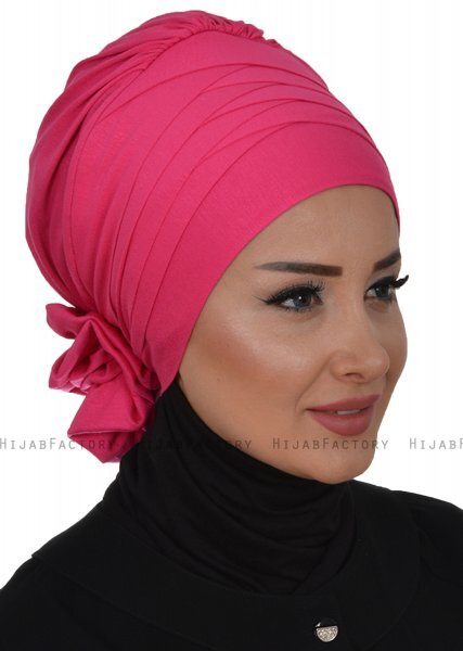 Monica - Turbante Di Cotone Fucsia - Ayse Turban