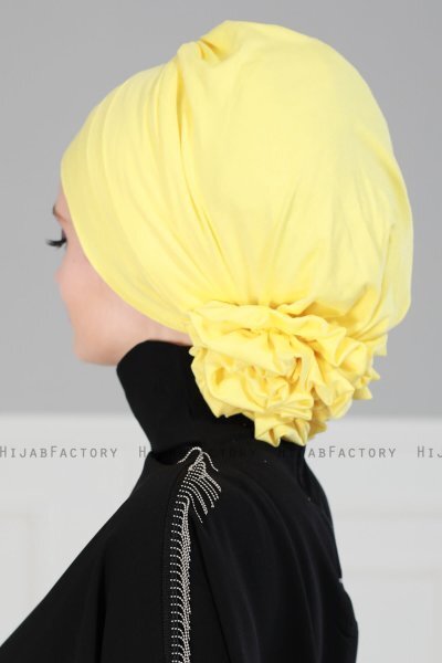Monica - Turbante Di Cotone Giallo - Ayse Turban