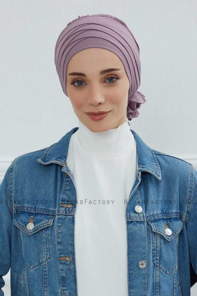 Monica - Turbante Di Cotone Lilac