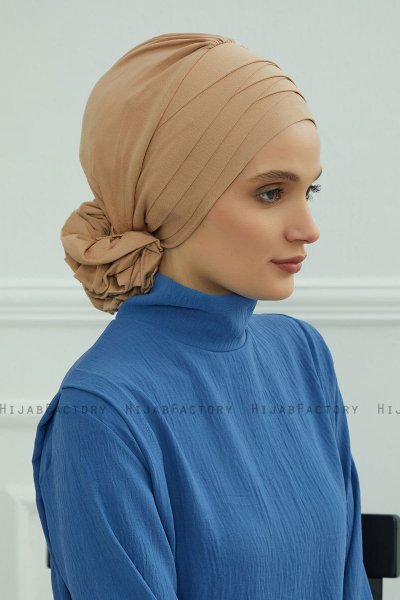 Monica - Turbante Di Cotone Sand