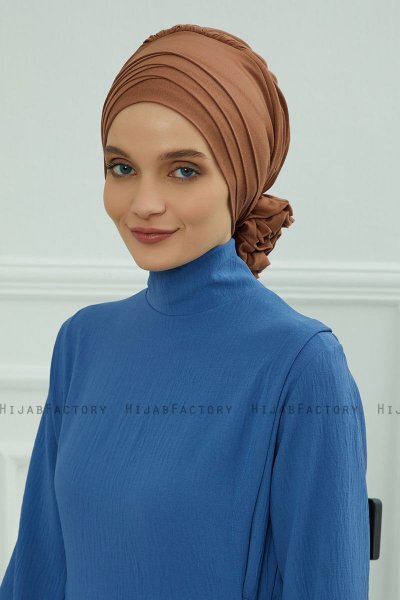 Monica - Turbante Di Cotone Caramel