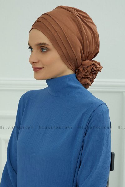 Monica - Turbante Di Cotone Caramel