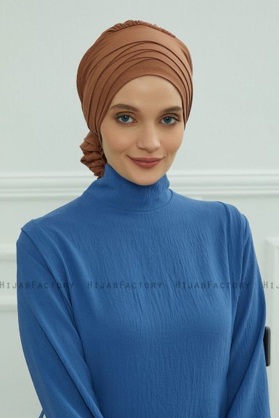 Monica - Turbante Di Cotone Caramel