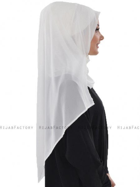 Evelina - Hijab Pratico Bianco Sporco - Ayse Turban