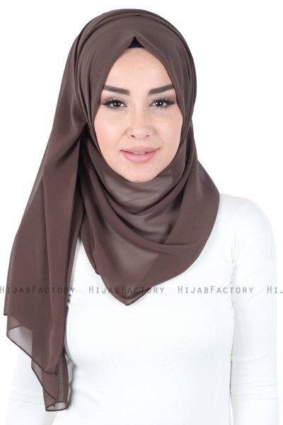 Joline - Hijab Chiffon Premium Marrone