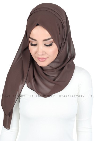 Joline - Hijab Chiffon Premium Marrone