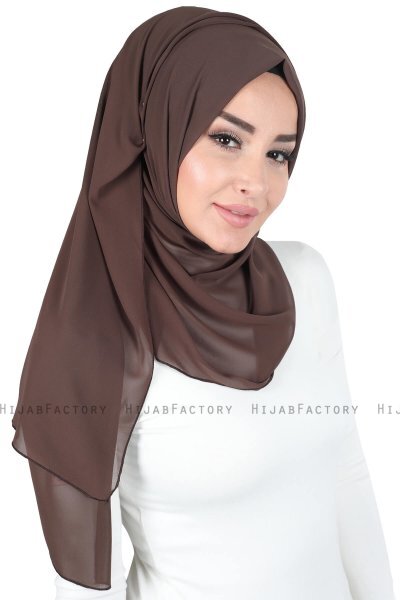 Joline - Hijab Chiffon Premium Marrone