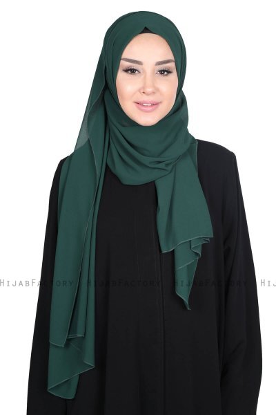 Joline - Hijab Chiffon Premium Verde Scuro