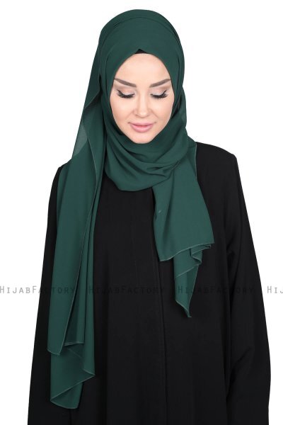 Joline - Hijab Chiffon Premium Verde Scuro
