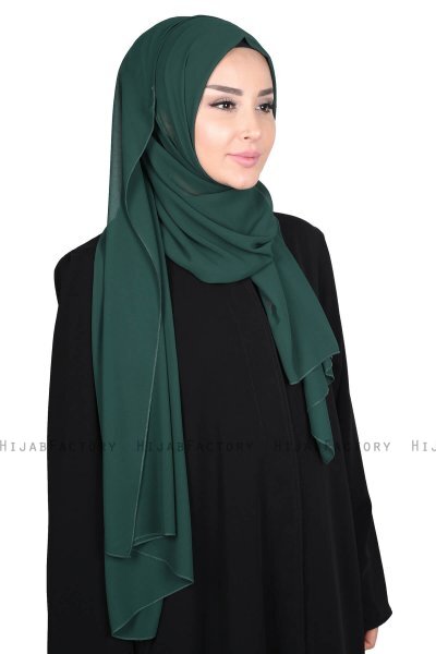 Joline - Hijab Chiffon Premium Verde Scuro