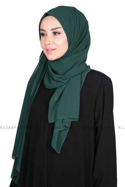 Joline - Hijab Chiffon Premium Verde Scuro