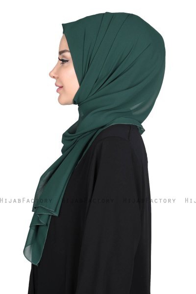 Joline - Hijab Chiffon Premium Verde Scuro