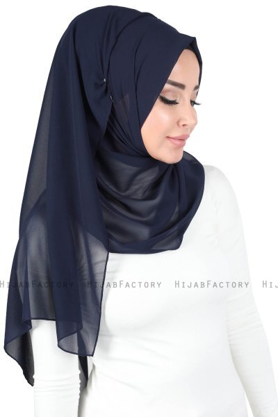 Joline - Hijab Chiffon Premium Blu Navy