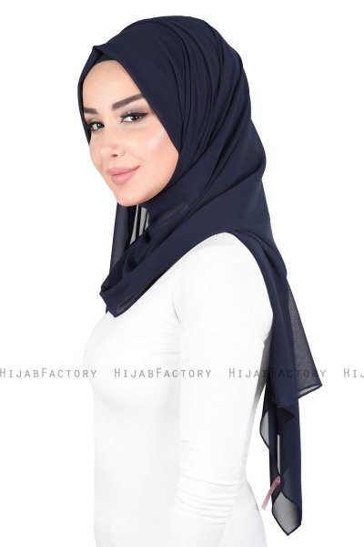 Joline - Hijab Chiffon Premium Blu Navy