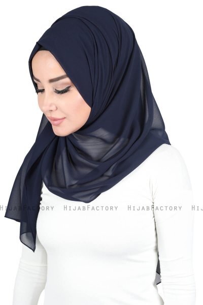 Joline - Hijab Chiffon Premium Blu Navy