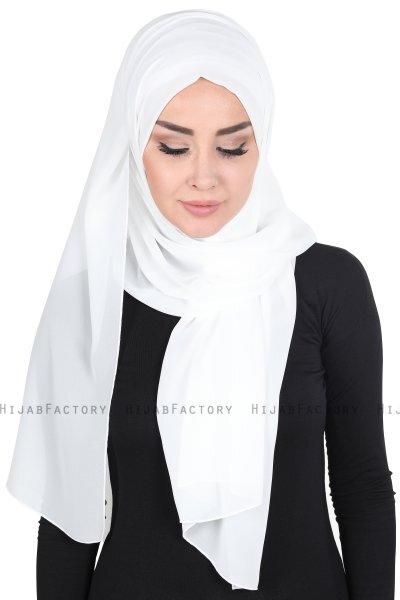 Joline - Hijab Chiffon Premium Bianco Sporco