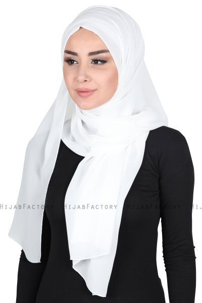Joline - Hijab Chiffon Premium Bianco Sporco