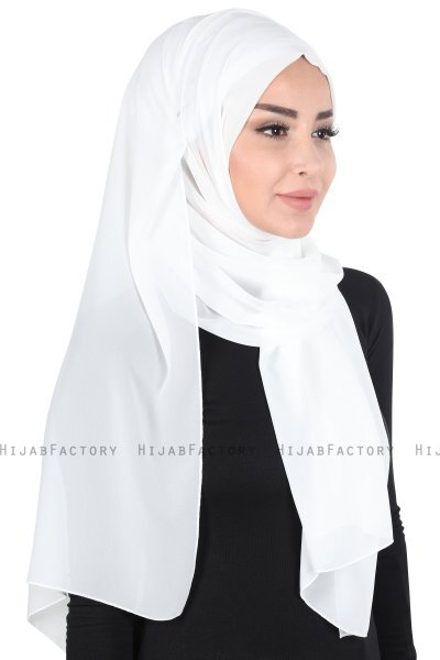 Joline - Hijab Chiffon Premium Bianco Sporco