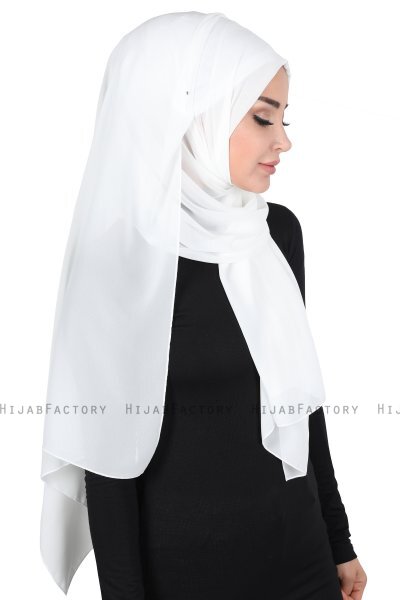 Joline - Hijab Chiffon Premium Bianco Sporco