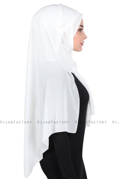 Joline - Hijab Chiffon Premium Bianco Sporco